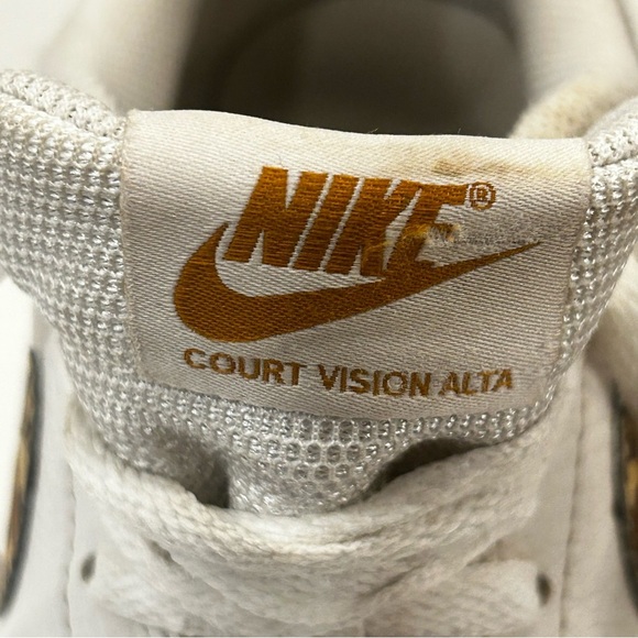 Women’s Nike Court Vision Alta Low Leopard Camo Sz 8.5 Pre-owned - Great Price! - Picture 7 of 11